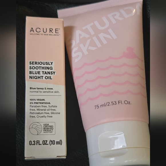 saturday skin Other - Saturday Skin Rub-a-dub Cleanser & Acure Blue Tansy Oil Skincare 2pc Bundle